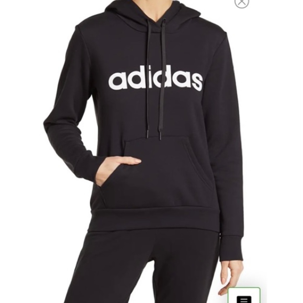 Adidas: Essentials Pullover Hoodie - Black, Small
